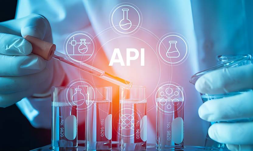Laboratory test tubes with APIs