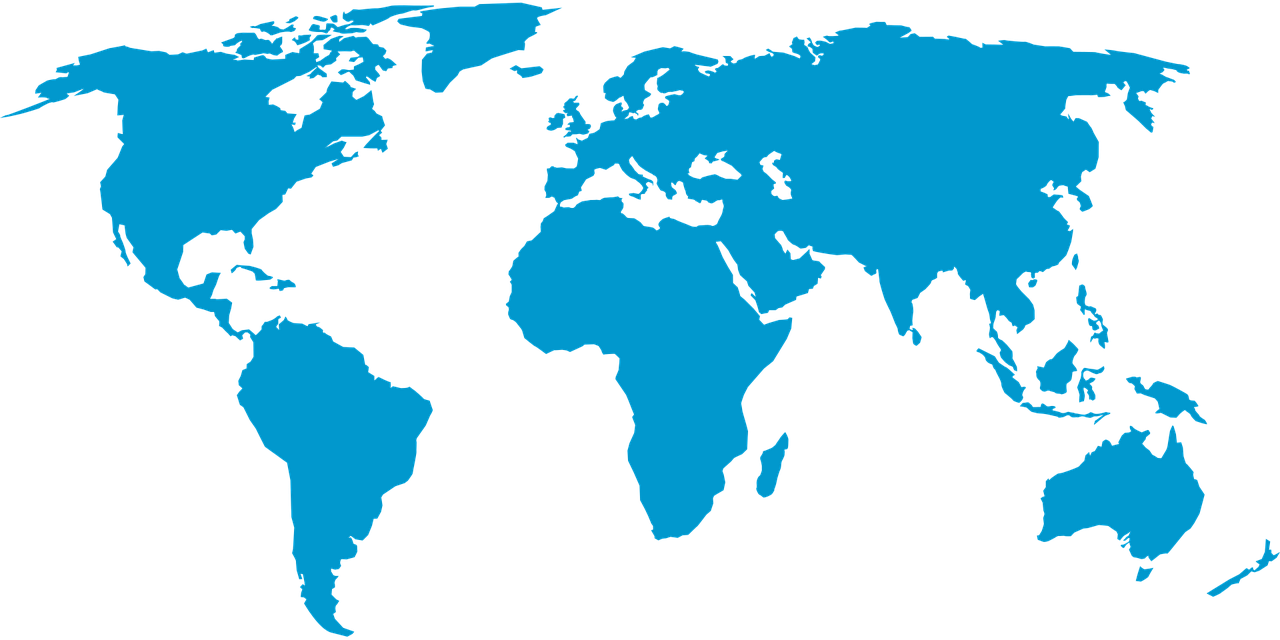 World Map showing Global Presence